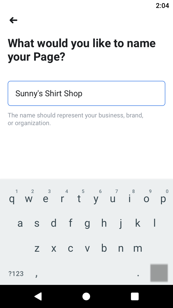 Page name, continued