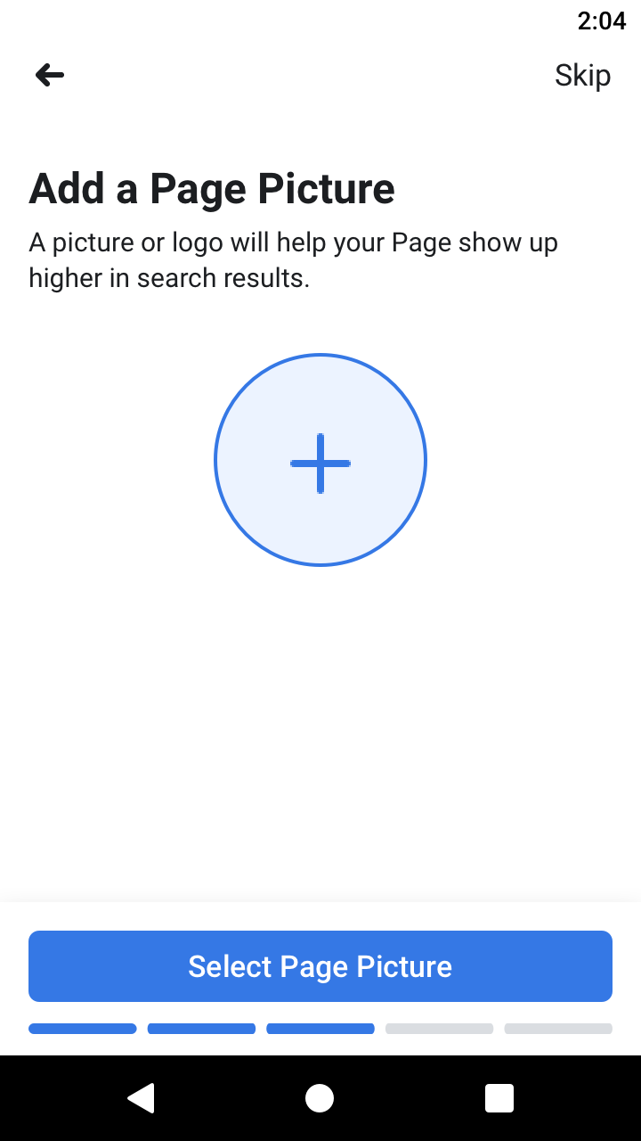 Adding a Page profile picture